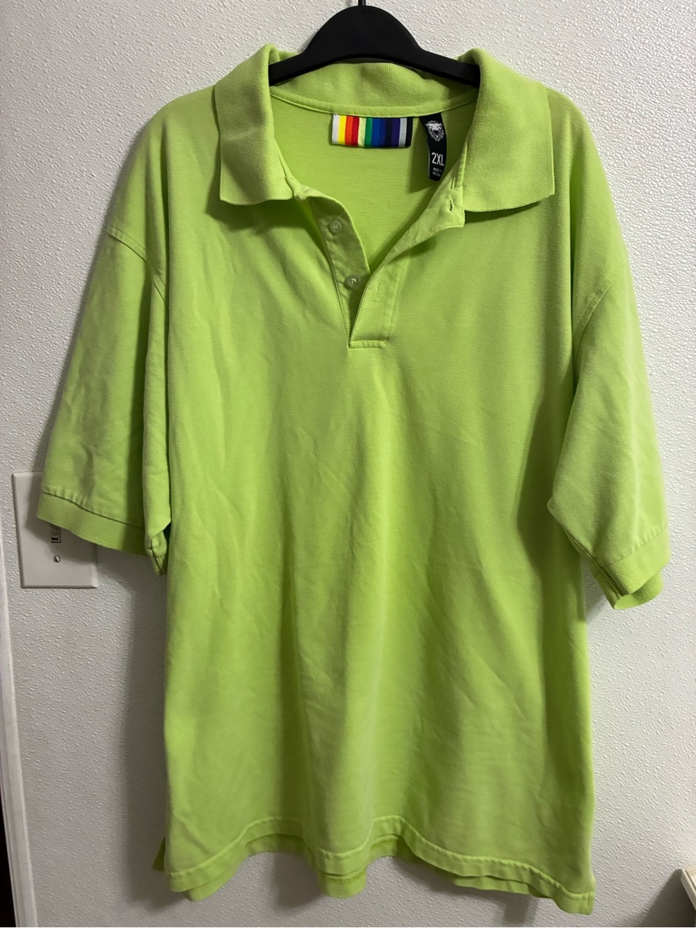 Men's Polo Shirt - Lime Green 2XL